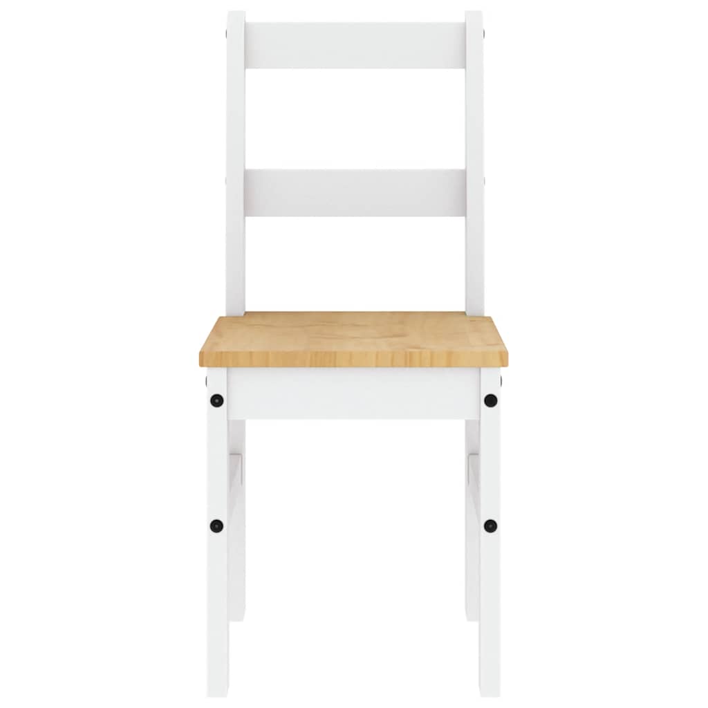 5 pcs conjunto de jantar Panama madeira pinho maciça branco