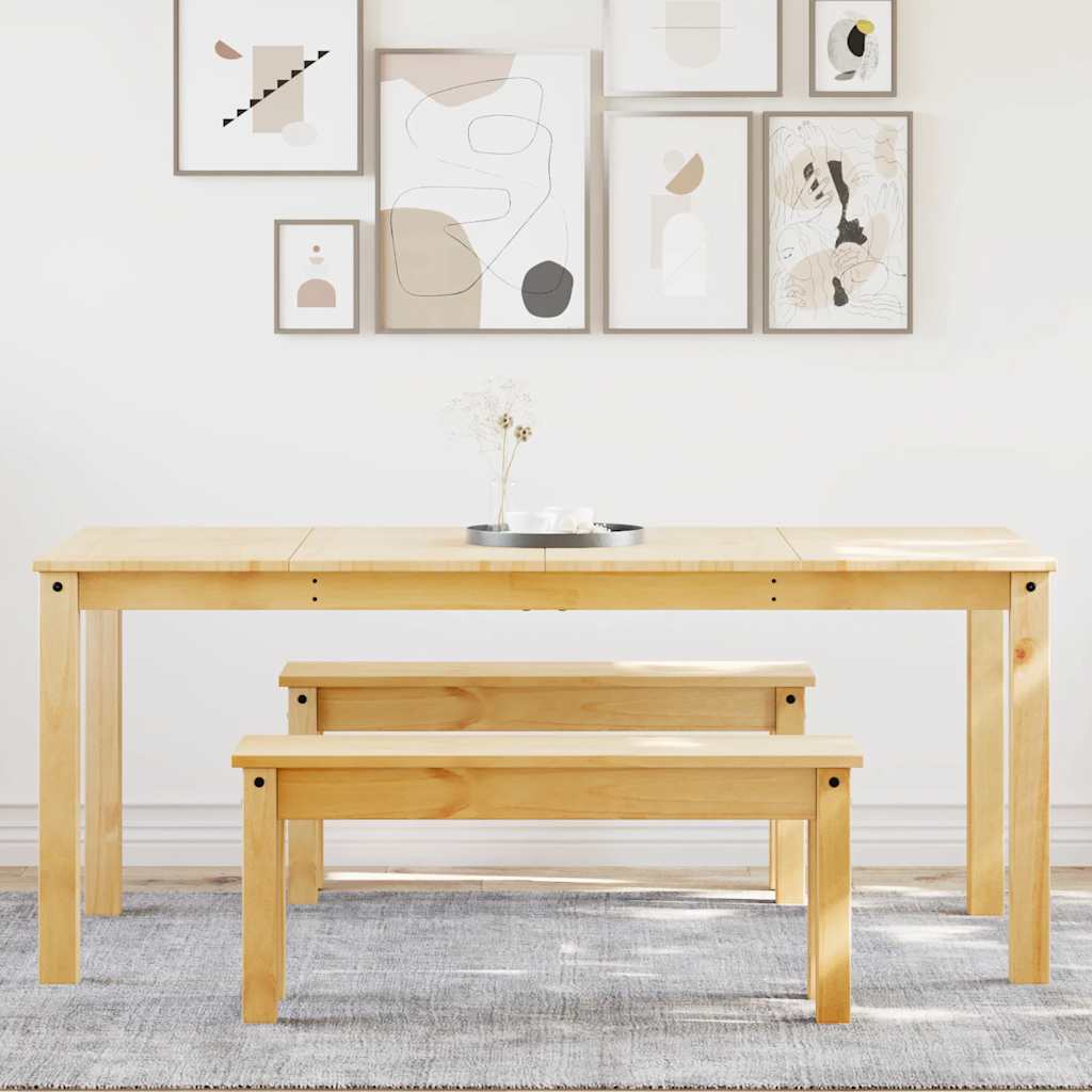 3 pcs conjunto de jantar Panama madeira pinho maciça