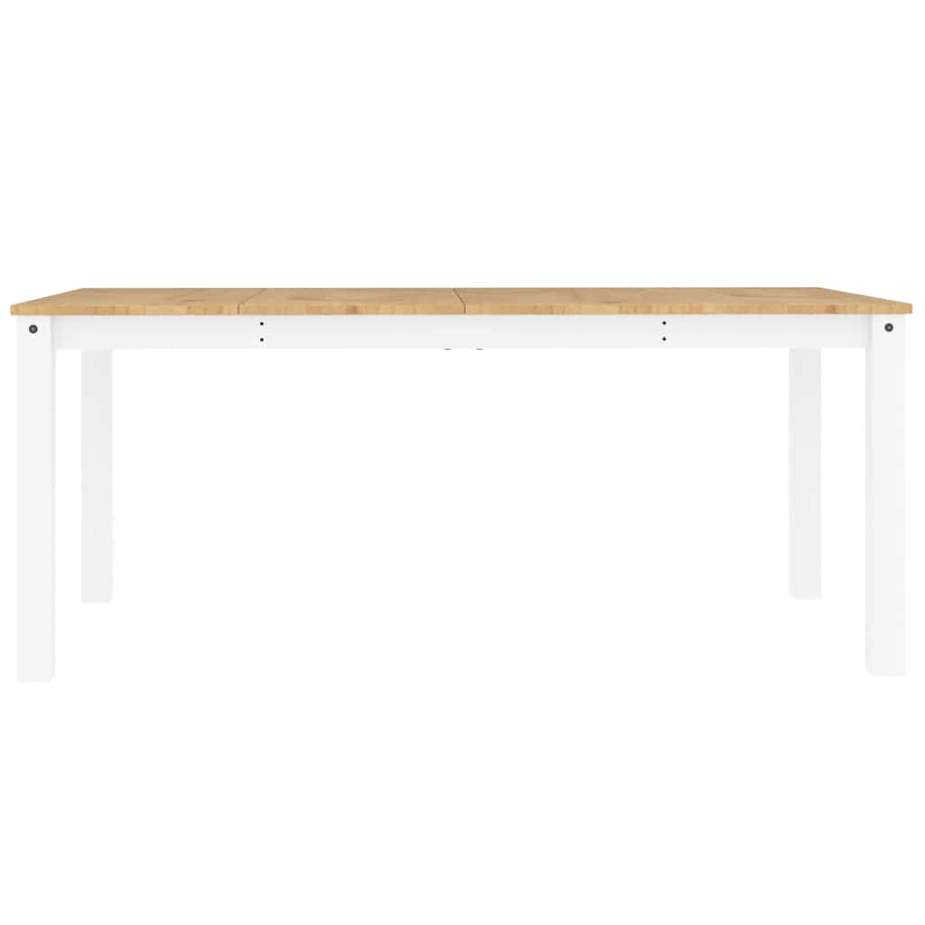 7 pcs conjunto de jantar Panama madeira pinho maciça branco