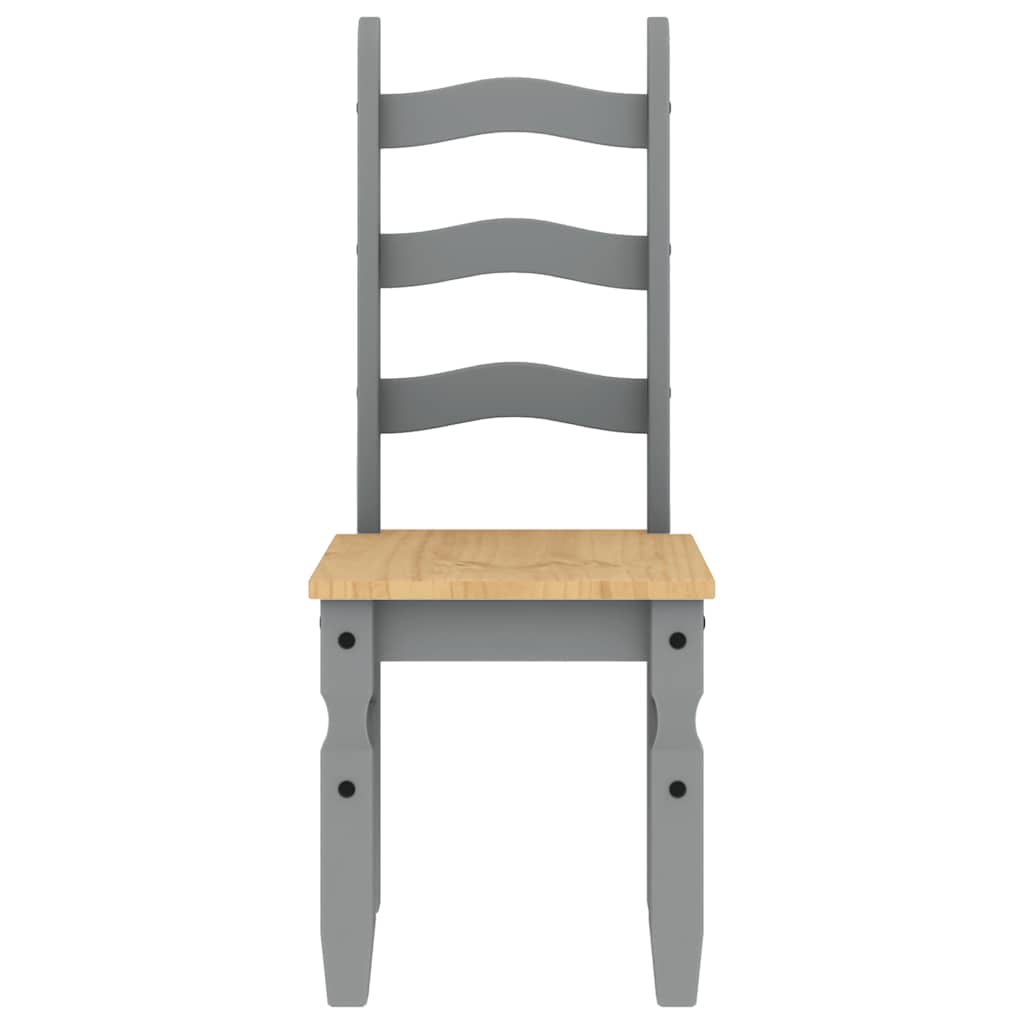 7 pcs conjunto de jantar Panama madeira pinho maciça cinzento