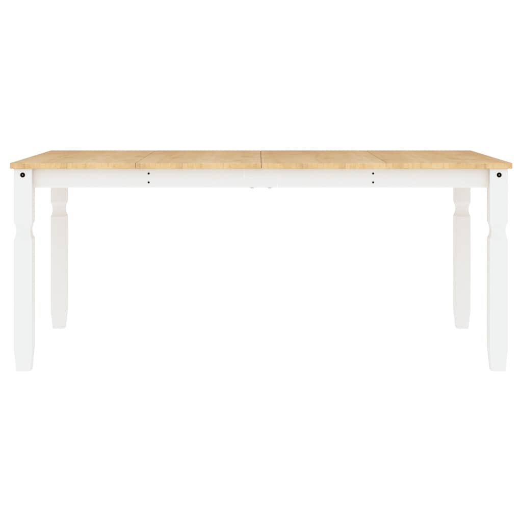 7 pcs conjunto de jantar Panama madeira pinho maciça branco