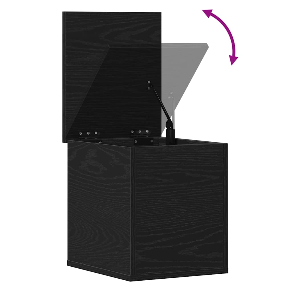 Caixa de Armazenamento Carvalho Preto 30 x 35 x 35 cm