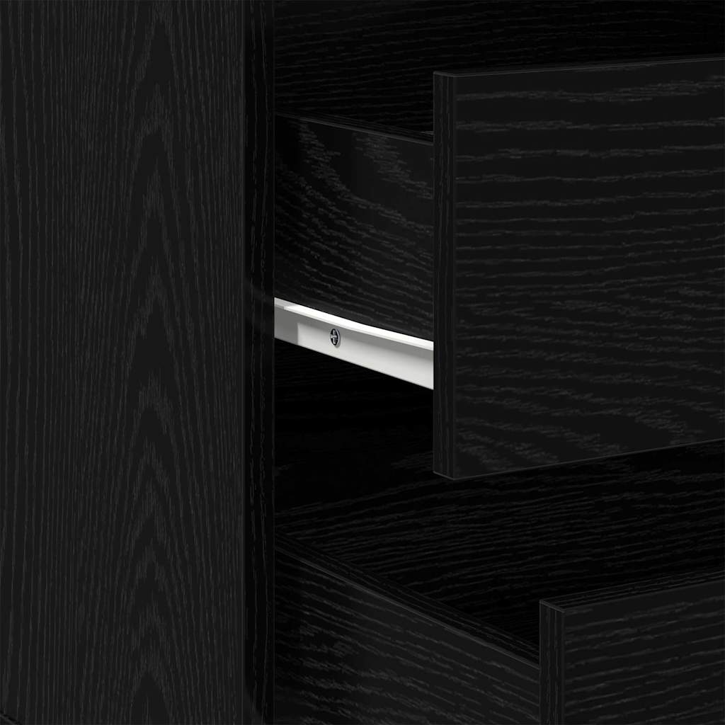 Baú de Gavetas com gaveta Carvalho preto 60 x 41 x 58 cm