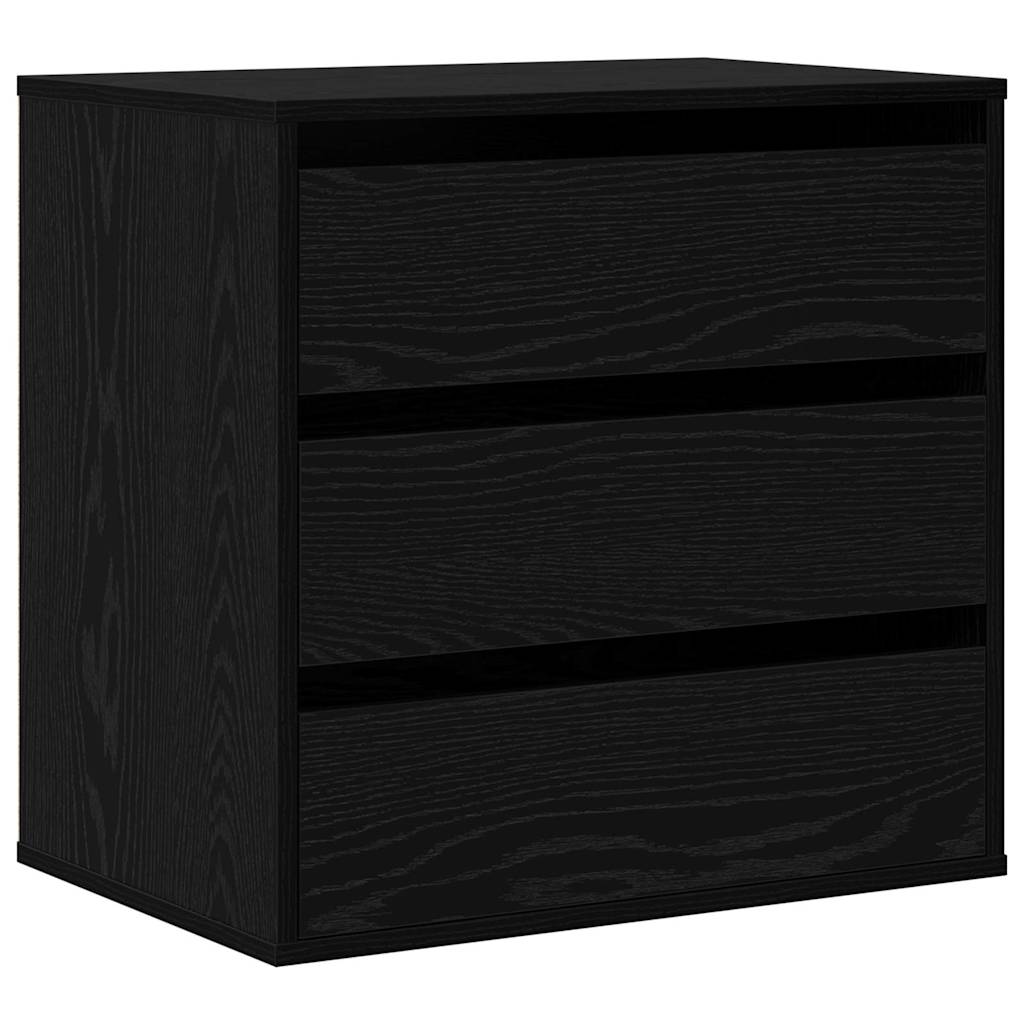 Baú de Gavetas com gaveta Carvalho preto 60 x 41 x 58 cm