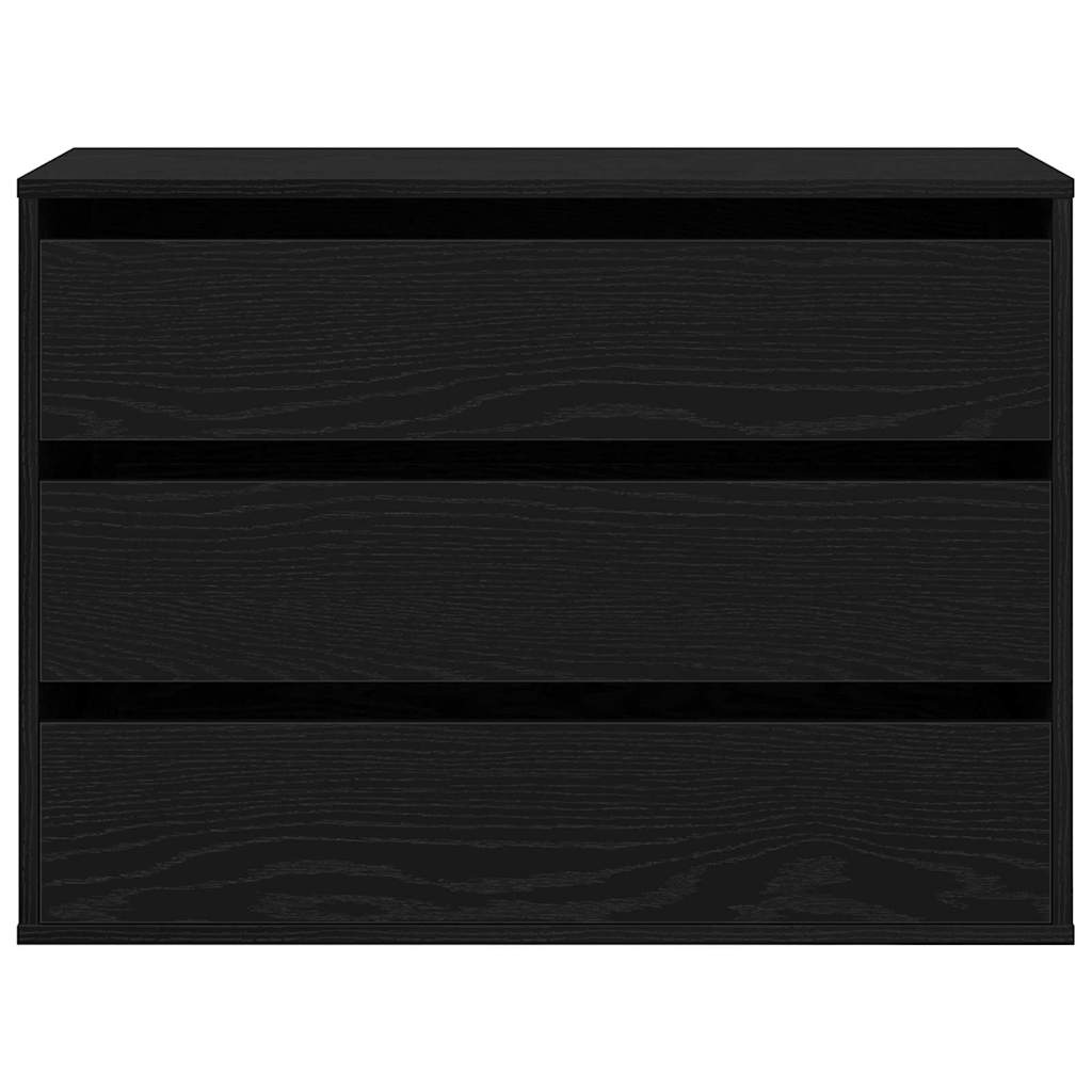 Baú de Gavetas com gaveta Carvalho preto 80 x 41 x 58 cm