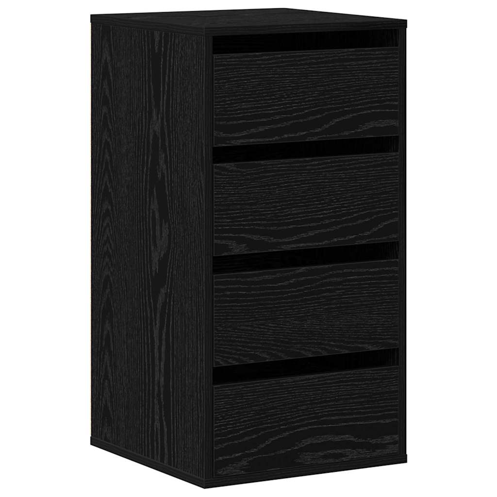Baú de Gavetas com gaveta Carvalho preto 40 x 41 x 76 cm