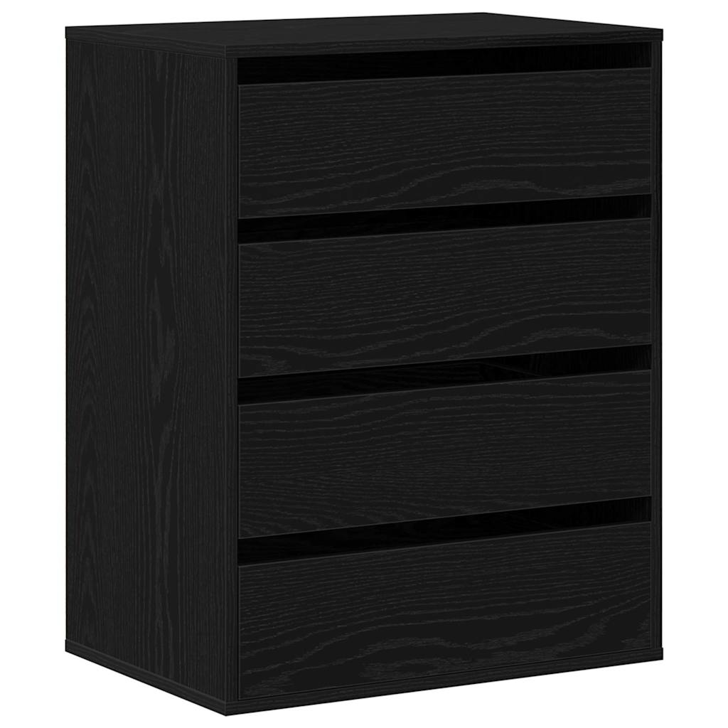 Baú de Gavetas com gaveta Carvalho preto 60 x 41 x 76 cm