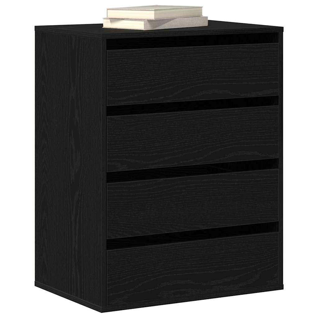 Baú de Gavetas com gaveta Carvalho preto 60 x 41 x 76 cm