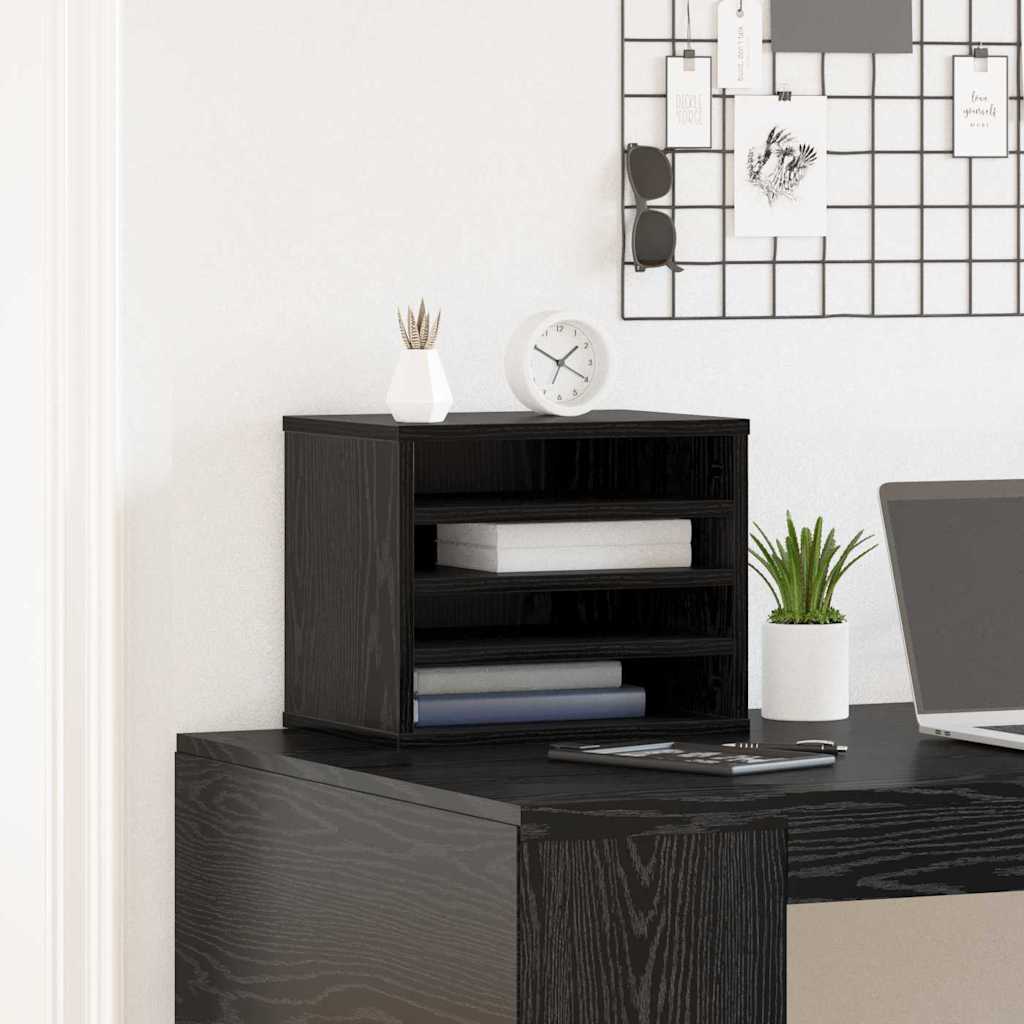 Organizador de Mesa Carvalho Preto 36 x 26 x 29.5 cm