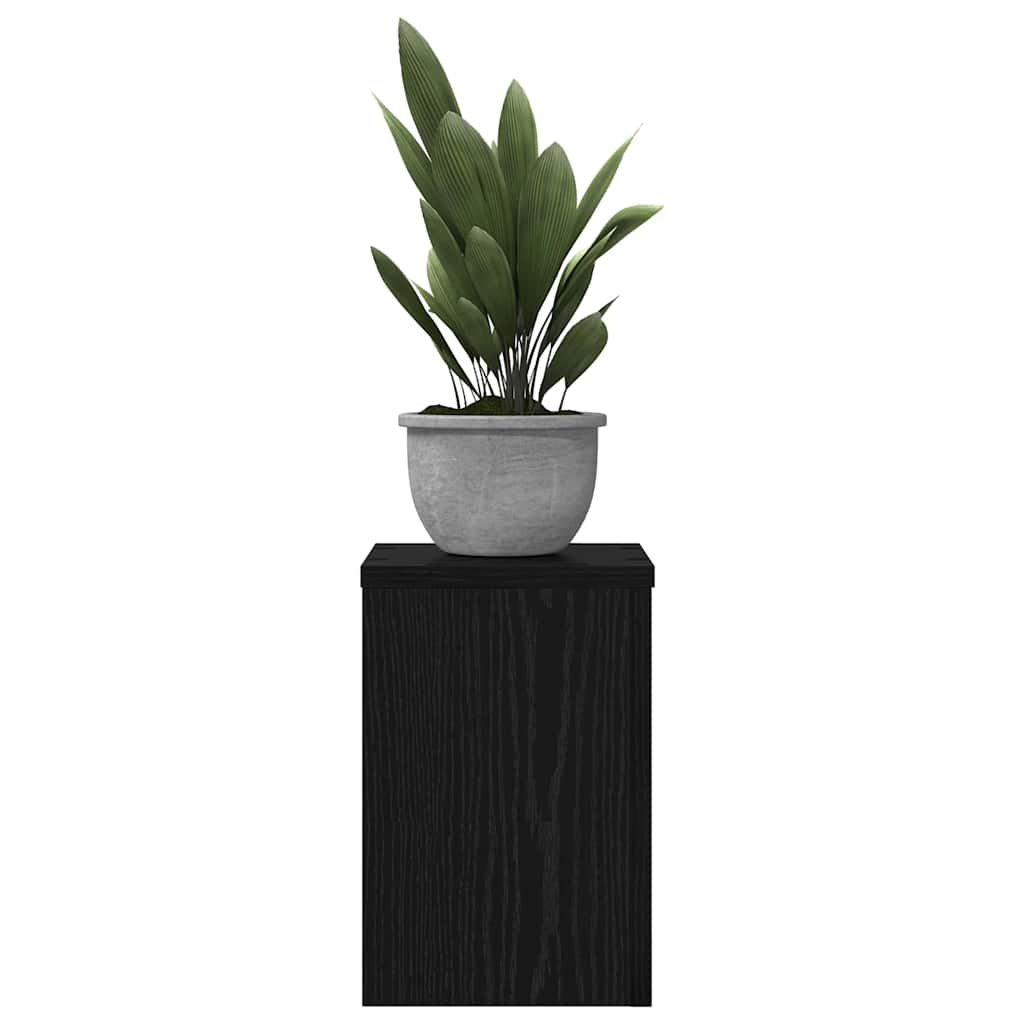 Suporte para Plantas 2 pcs Carvalho preto 20 x 20 x 30 cm