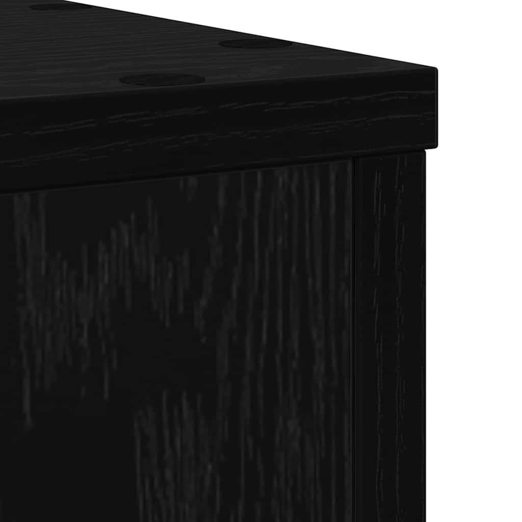 Suporte para Plantas 2 pcs Carvalho preto 25 x 25 x 35 cm