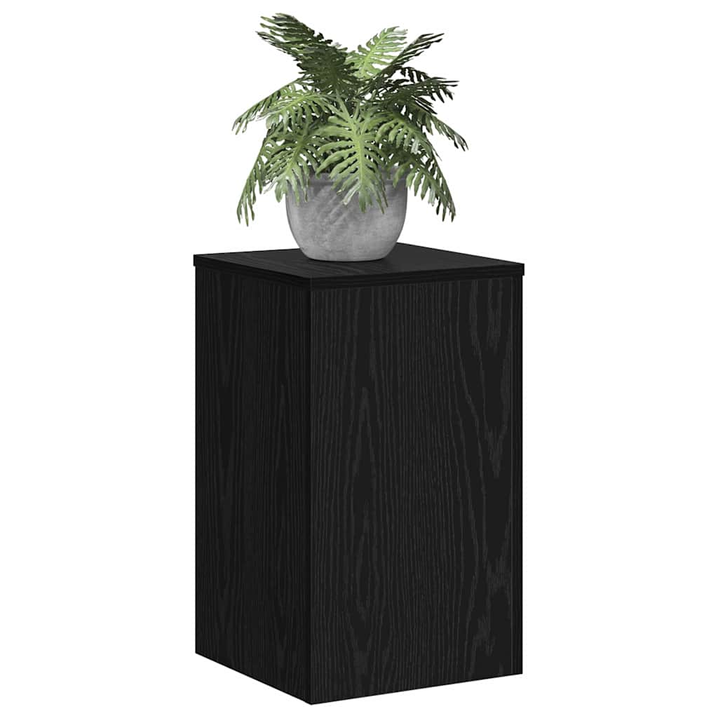 Suporte para Plantas 2 pcs Carvalho preto 30 x 30 x 50 cm