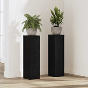 Suporte para Plantas 2 pcs Carvalho preto 17 x 17 x 60 cm