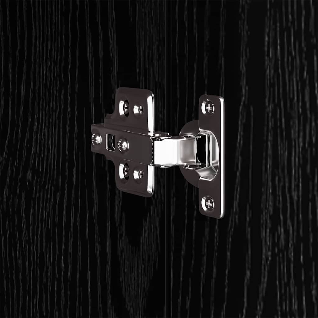 Suporte de Exibição com porta Carvalho Preto 31 x 30 x 60 cm