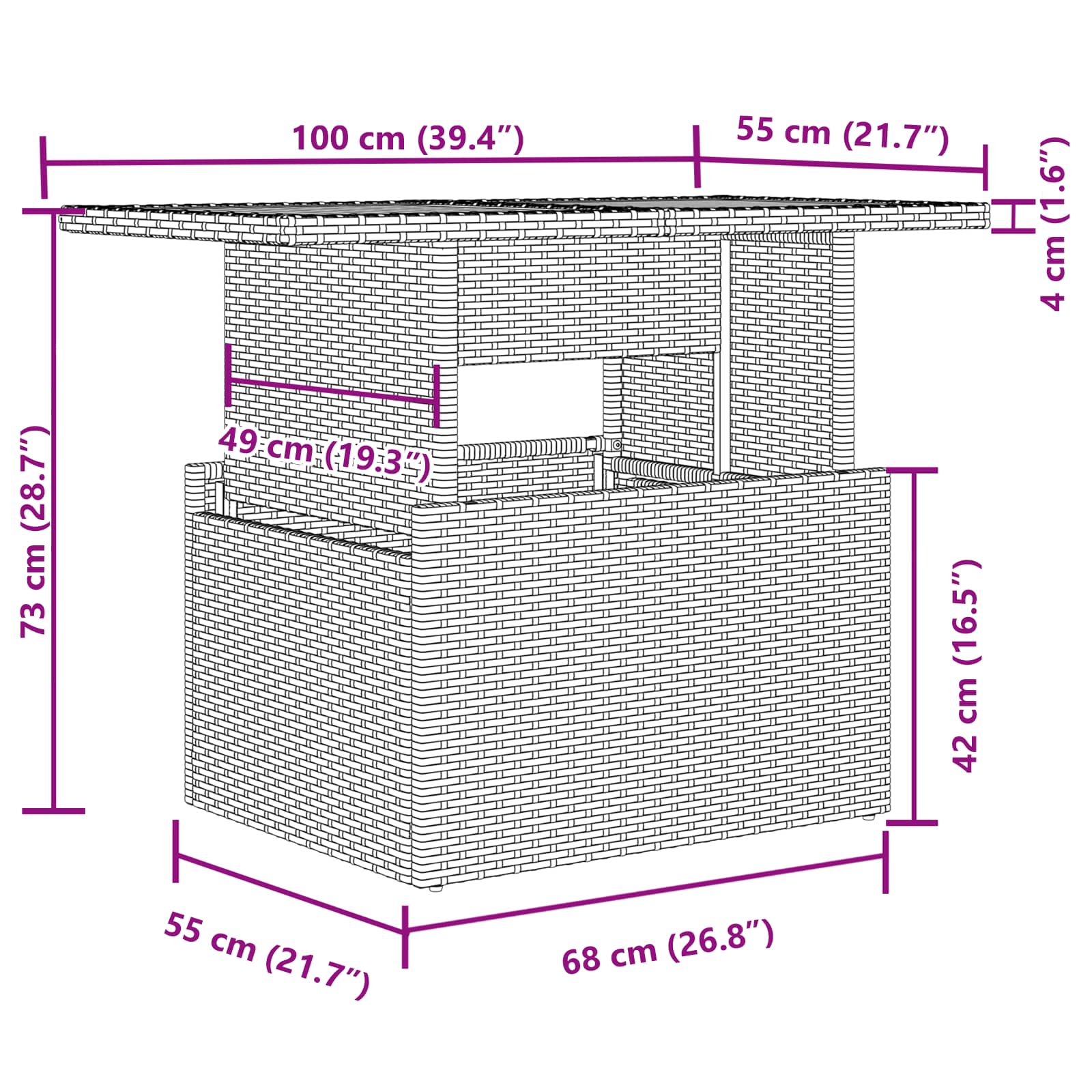 Conjunto de Sofá de Jardim 5 pcs Castanho Rattan Sintético