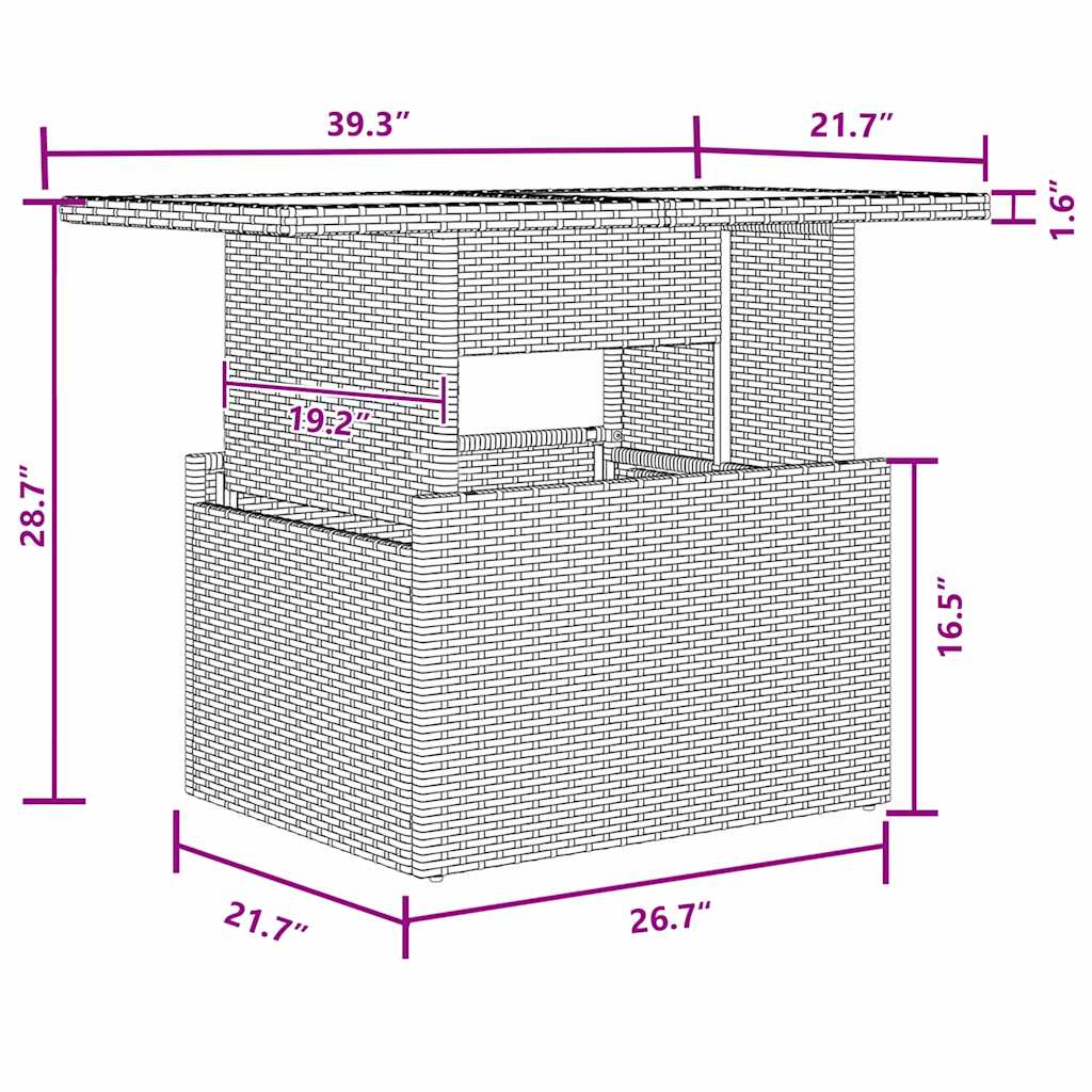 Conjunto de Sofá de Jardim com almofada 6 pcs Preto e creme