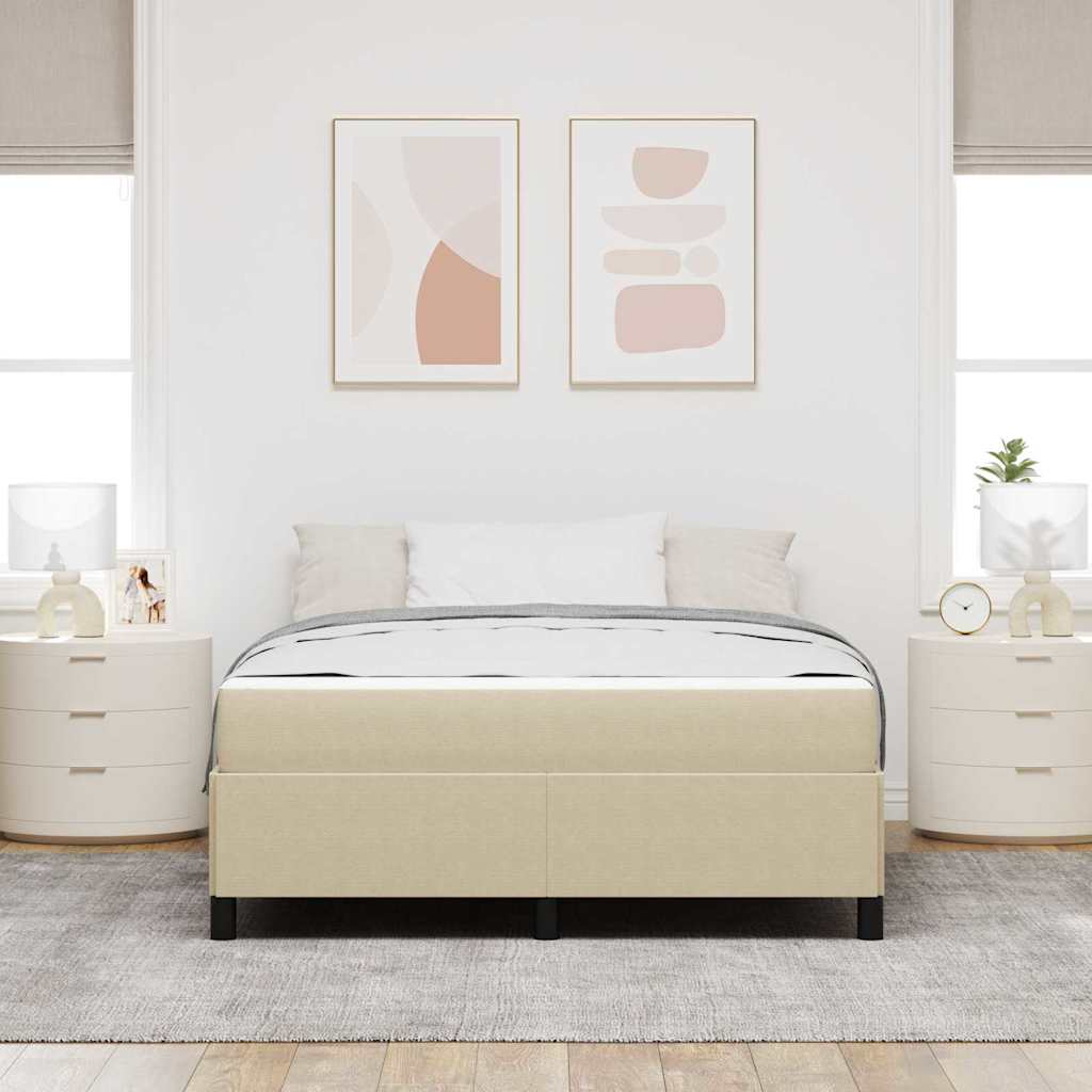 Estrutura da Cama Cinza Verde Claro 140 x 190 cm tecido