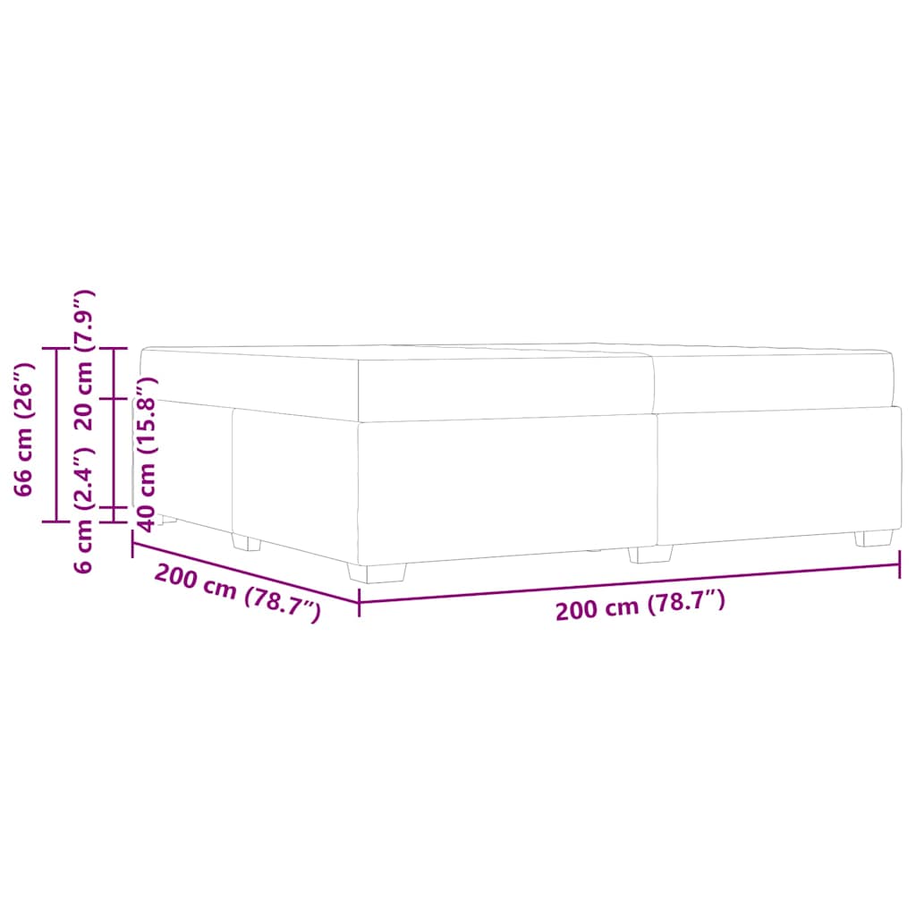 Estrutura da Cama Cinzeto 200 x 200 cm Couro sintético