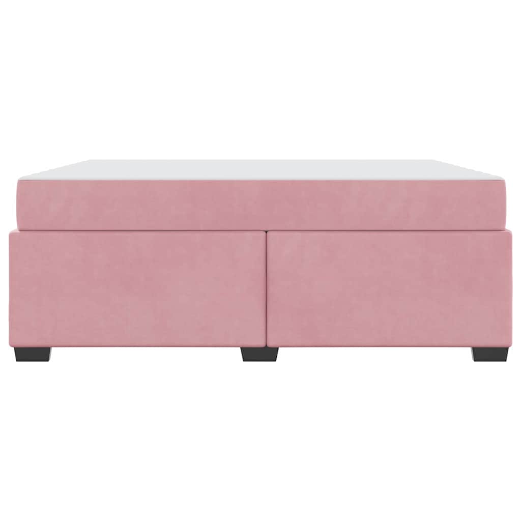 Estrutura da Cama com colchão Rosa 180 x 200 cm Veludo