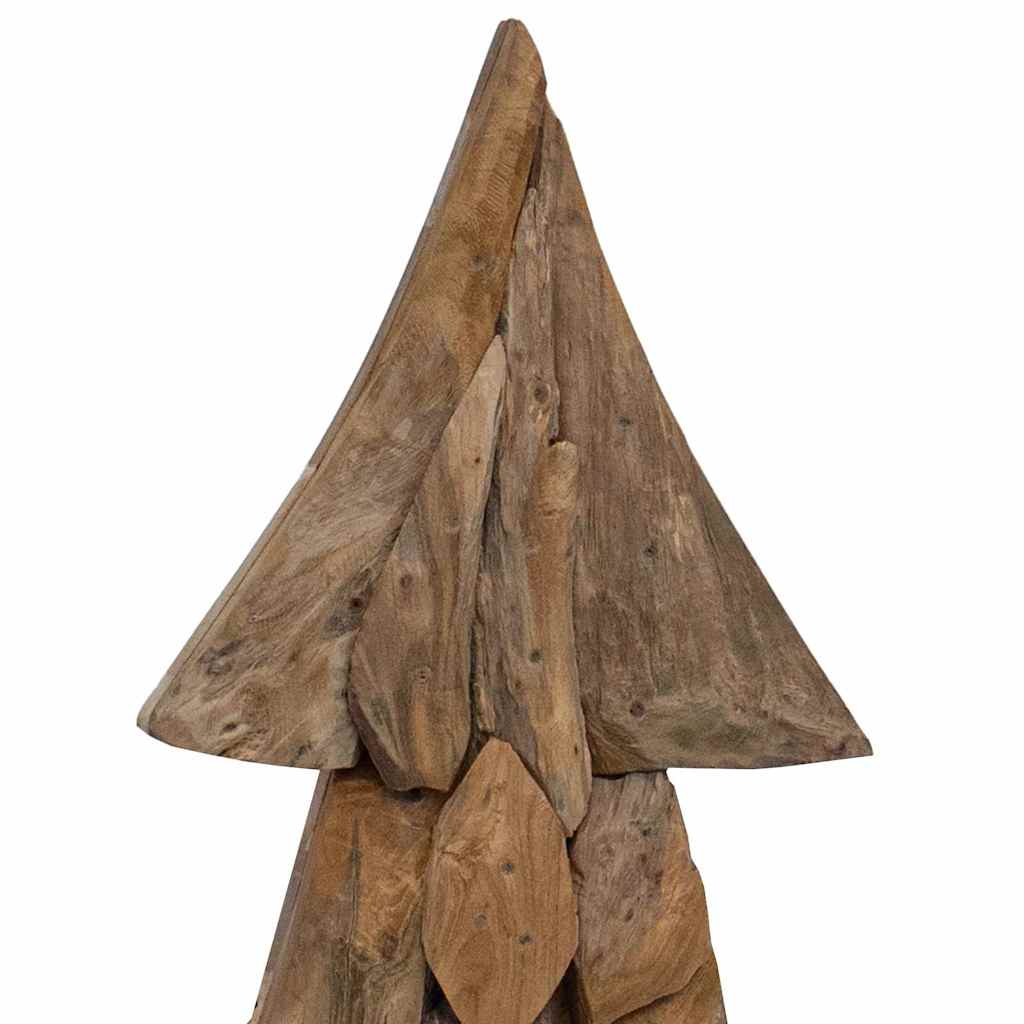Árvore de Natal Castanho 90 cm Madeira de teca maciça