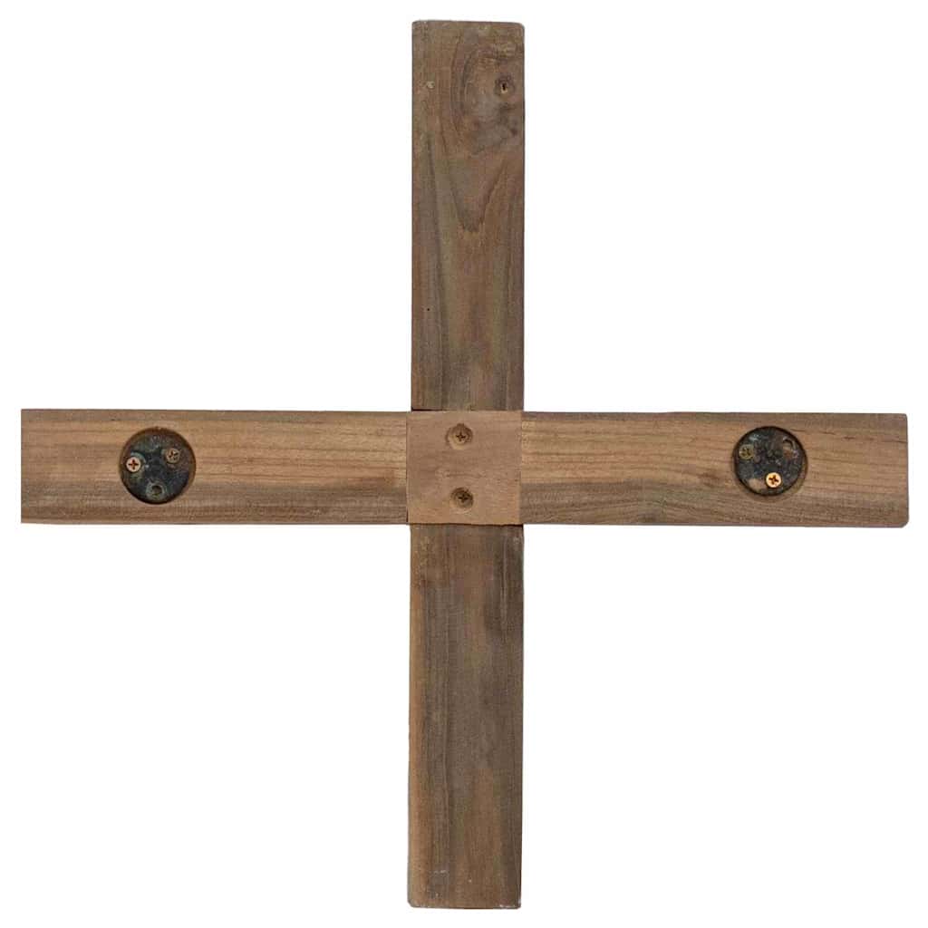 Árvore de Natal Castanho 90 cm Madeira de teca maciça