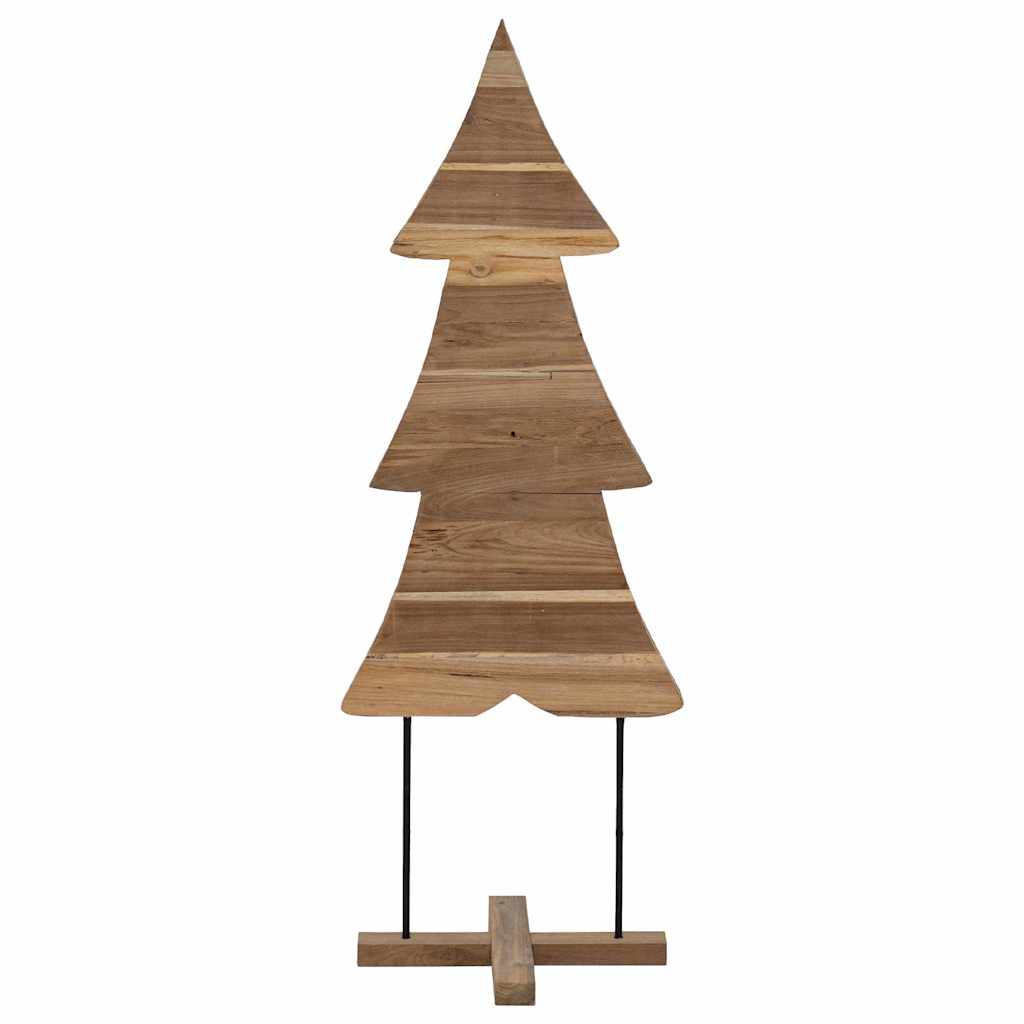 Árvore de Natal Castanho 90 cm Madeira de teca maciça