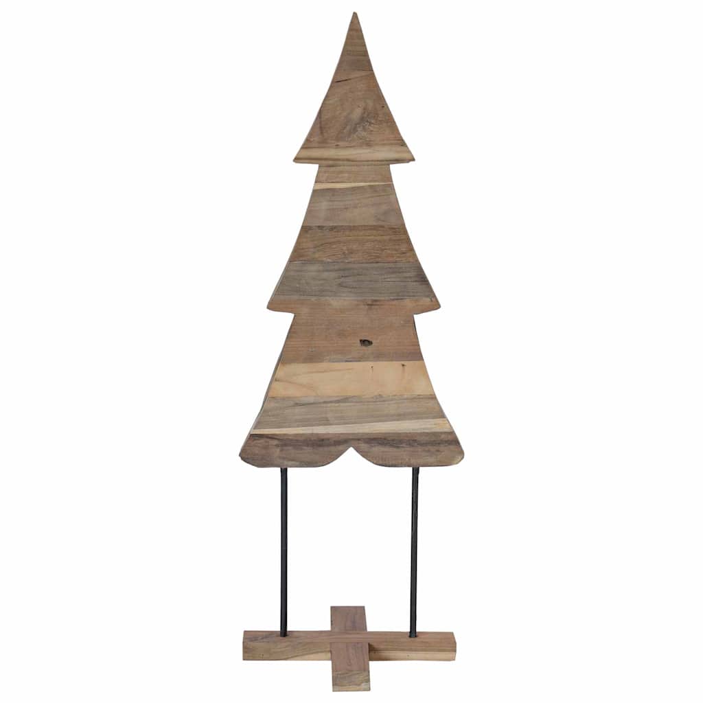 Árvore de Natal Castanho 90 cm Madeira de teca maciça