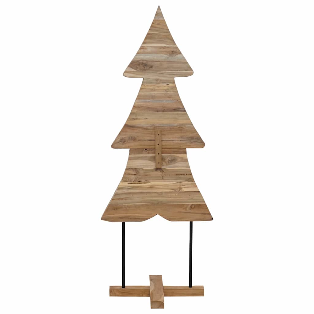 Árvore de Natal Castanho 90 cm Madeira de teca maciça