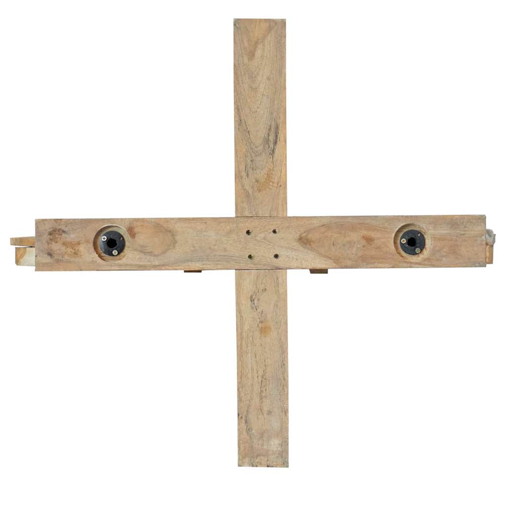 Árvore de Natal Castanho 90 cm Madeira de teca maciça