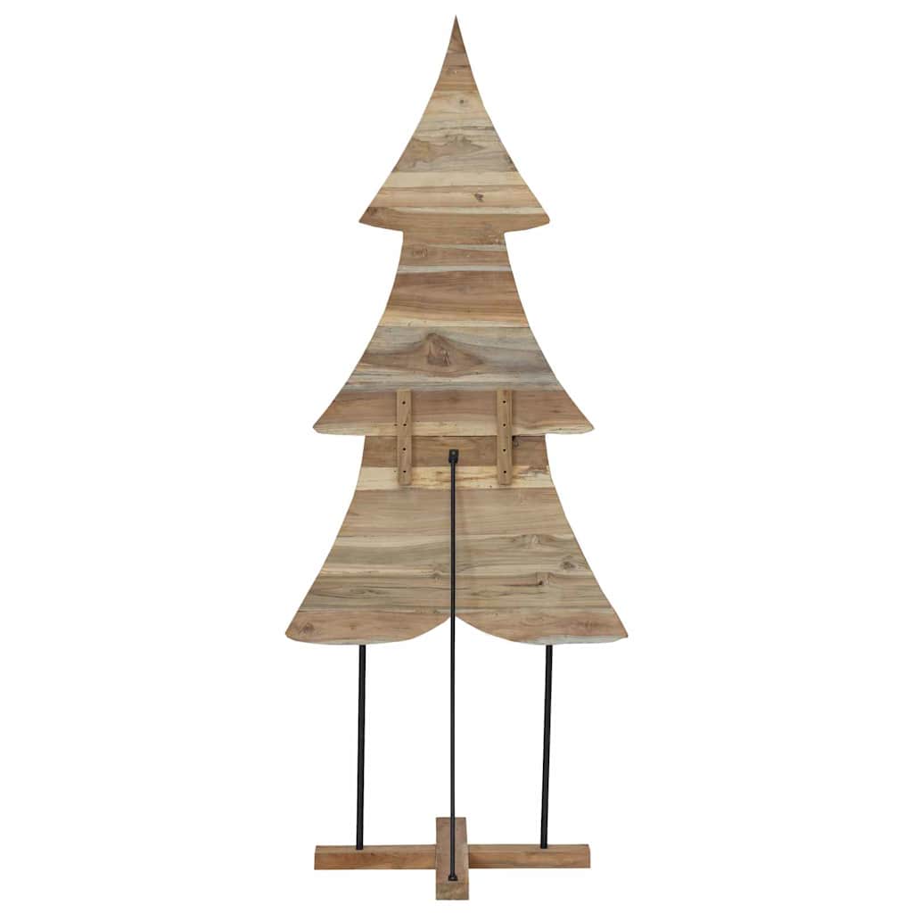 Árvore de Natal Castanho 90 cm Madeira de teca maciça