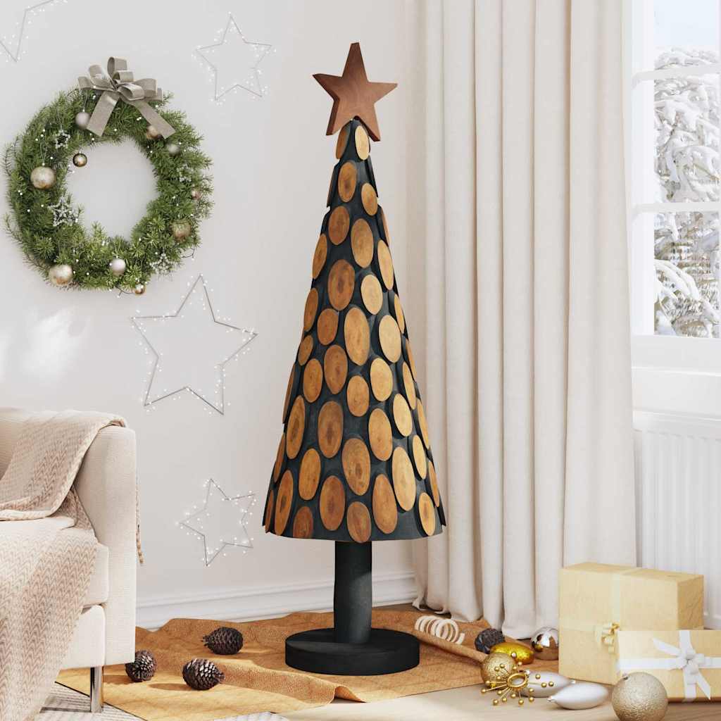 Árvore de Natal Castanho 60 cm Madeira de teca maciça