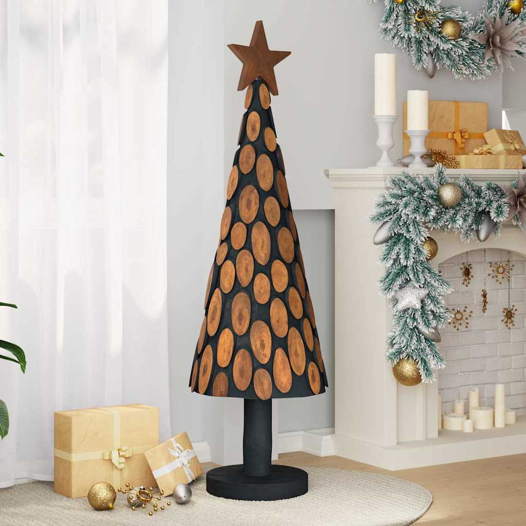 Árvore de Natal Castanho 60 cm Madeira de teca maciça