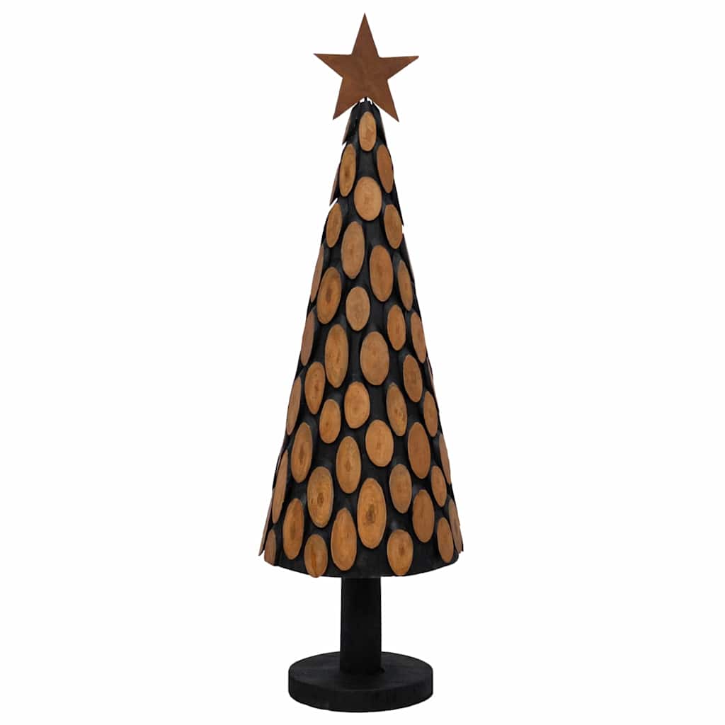 Árvore de Natal Castanho 60 cm Madeira de teca maciça