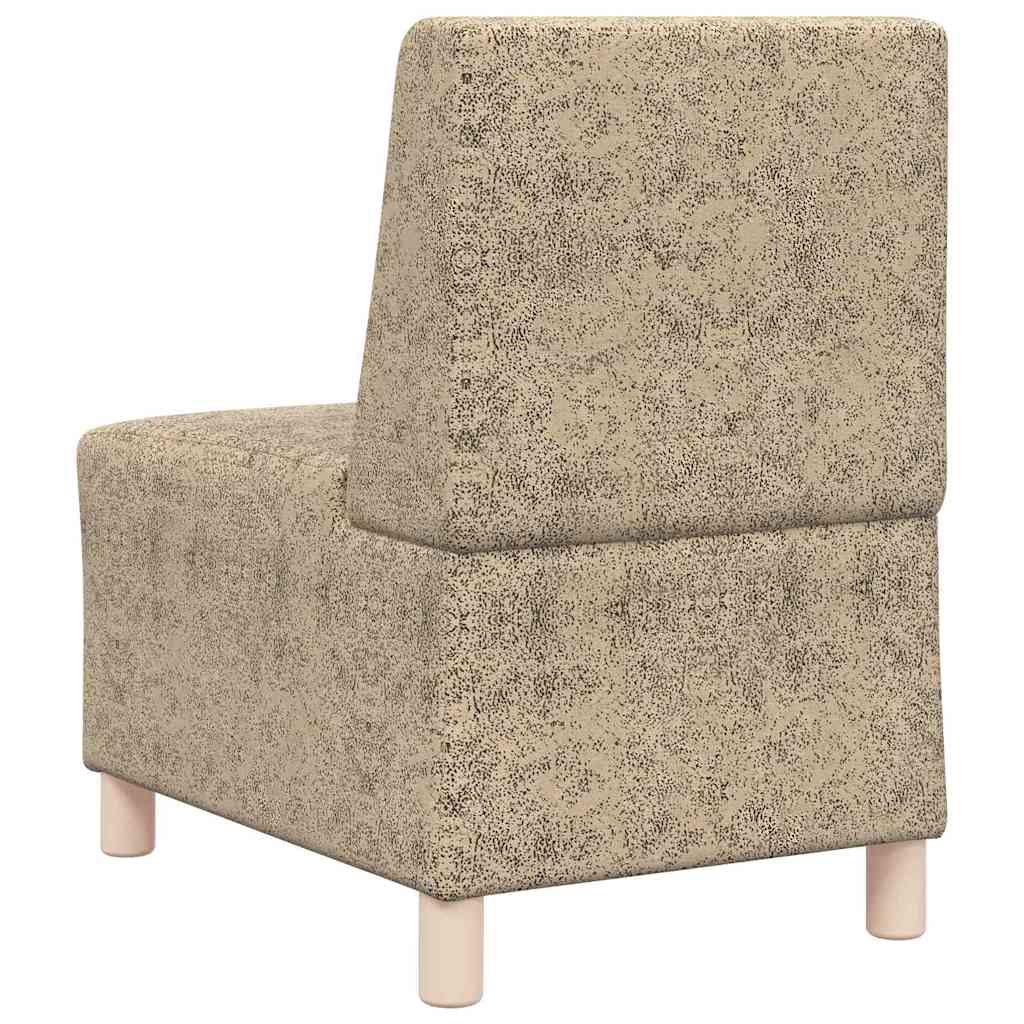 Unidade de Sofá Modular Sem Braços 3 pcs Cinzento-claro