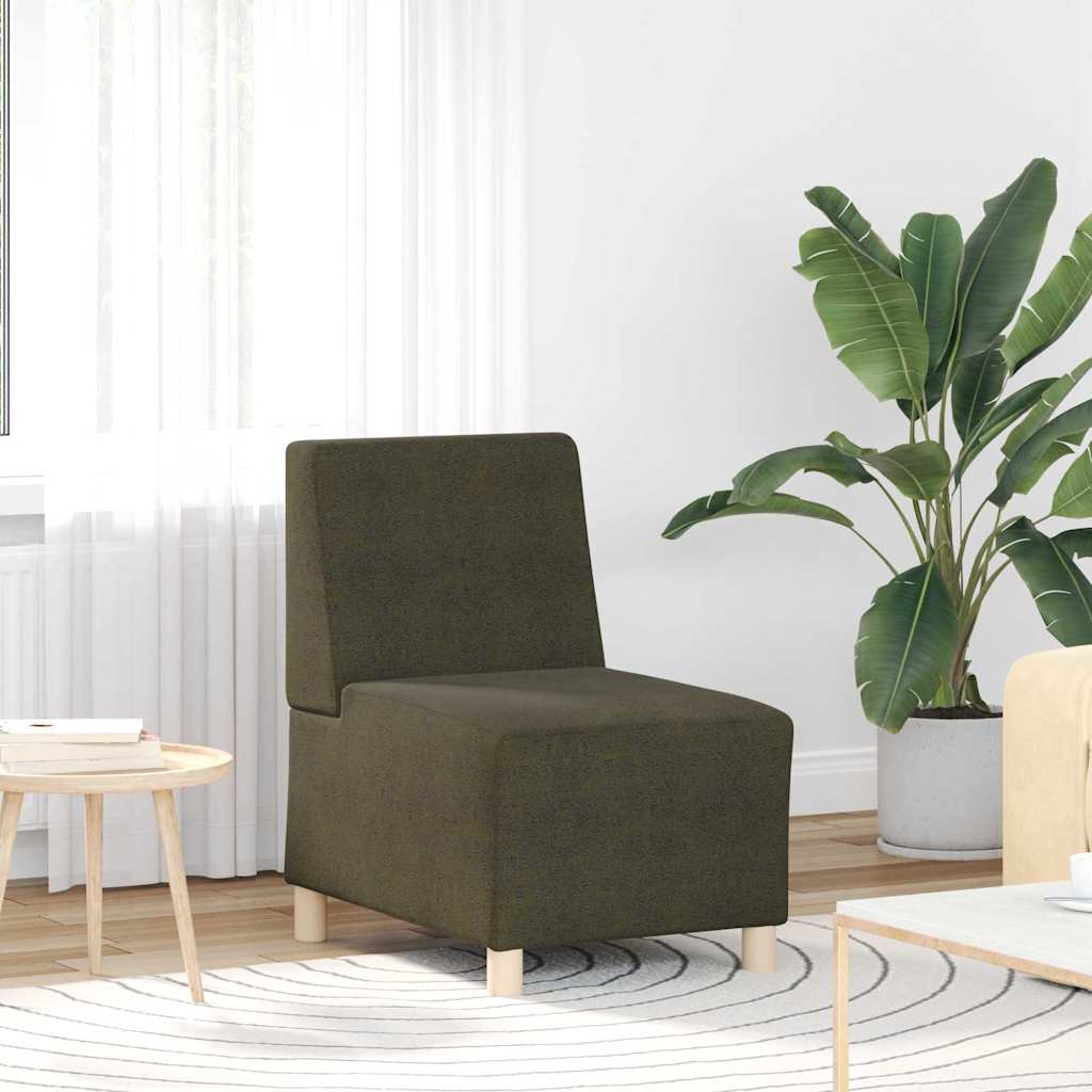 Unidade de Sofá Modular Sem Braços 3 pcs Verde 55 x 74 x 82 cm