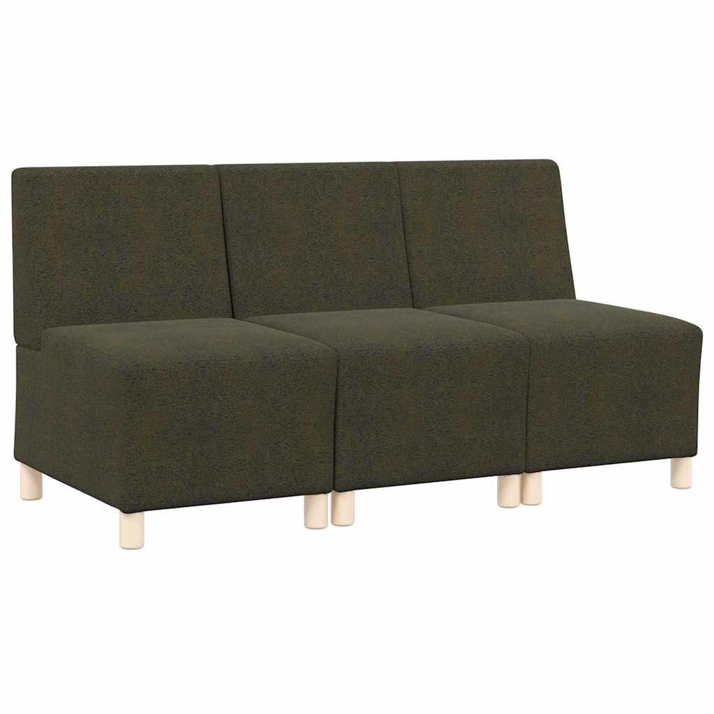 Unidade de Sofá Modular Sem Braços 3 pcs Verde 55 x 74 x 82 cm