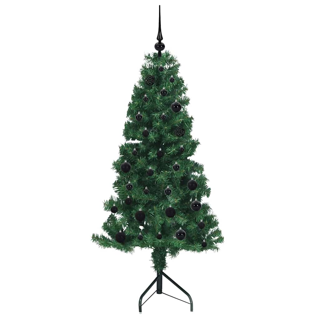 Árvore de Natal artificial de canto Verde 120 cm PVC e Metal