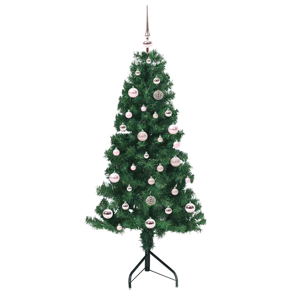 Árvore de Natal artificial de canto Verde 120 cm PVC e Metal