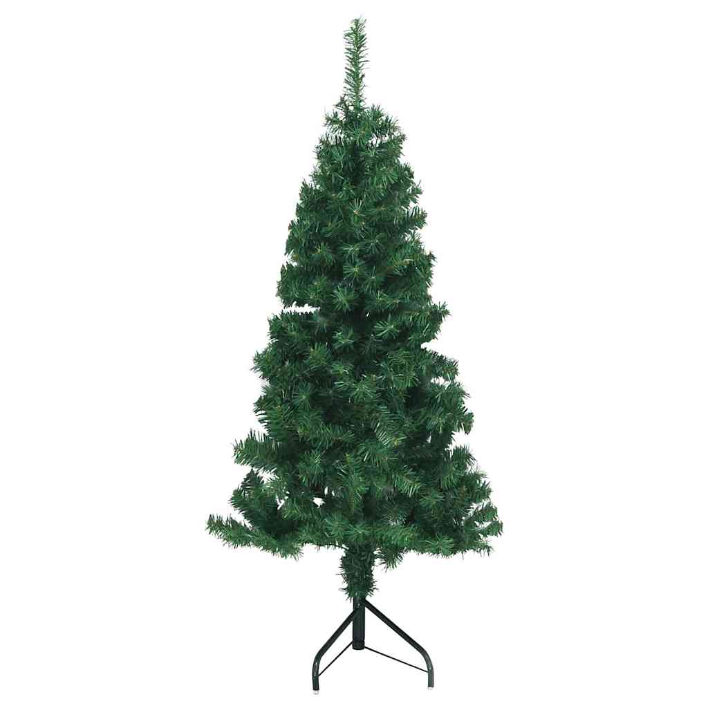 Árvore de Natal artificial de canto Verde 120 cm PVC e Metal