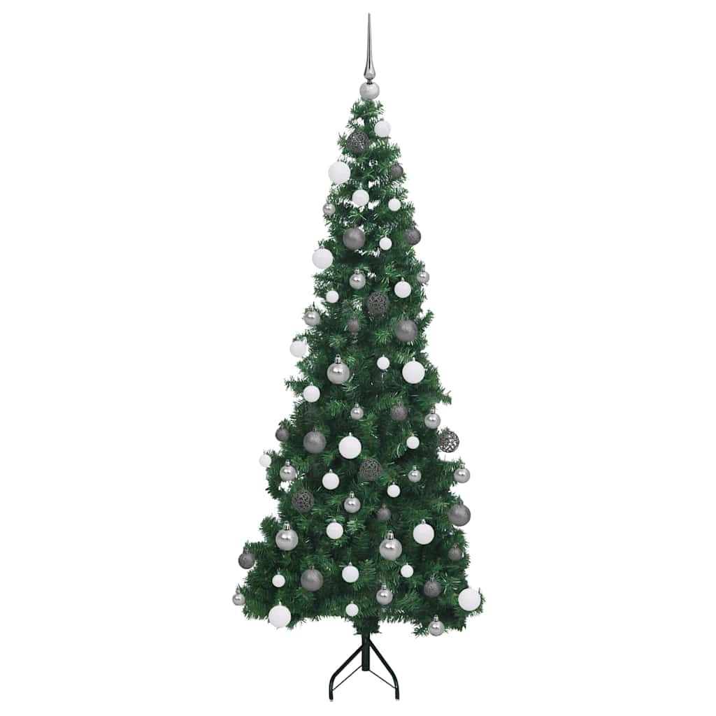 Árvore de Natal artificial de canto Verde 120 cm PVC e Metal