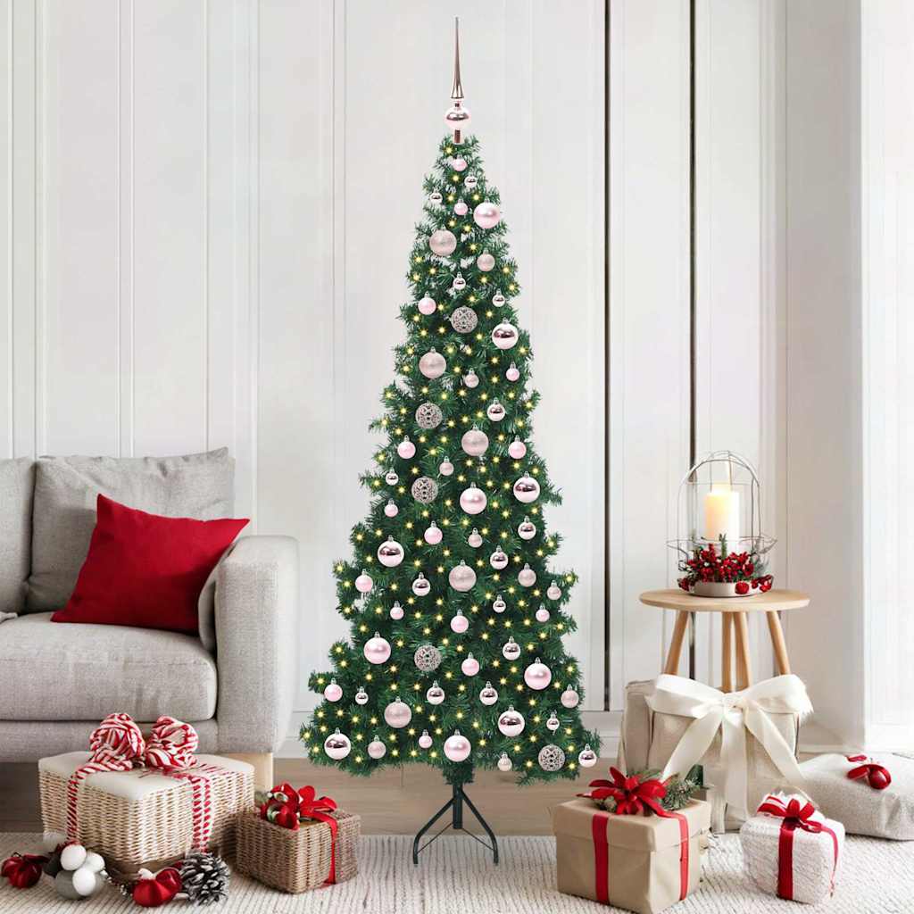 Árvore de Natal artificial de canto Verde 120 cm PVC e Metal