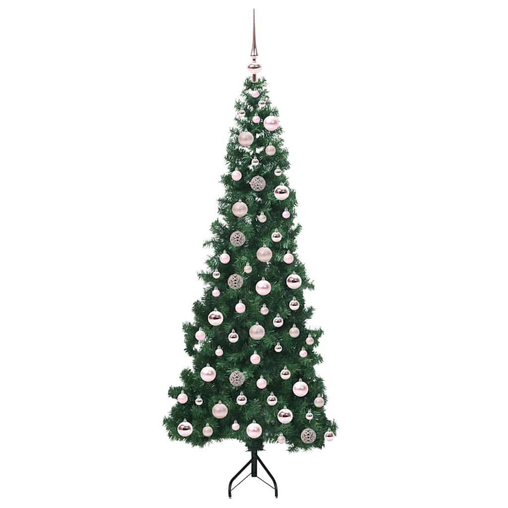 Árvore de Natal artificial de canto Verde 120 cm PVC e Metal