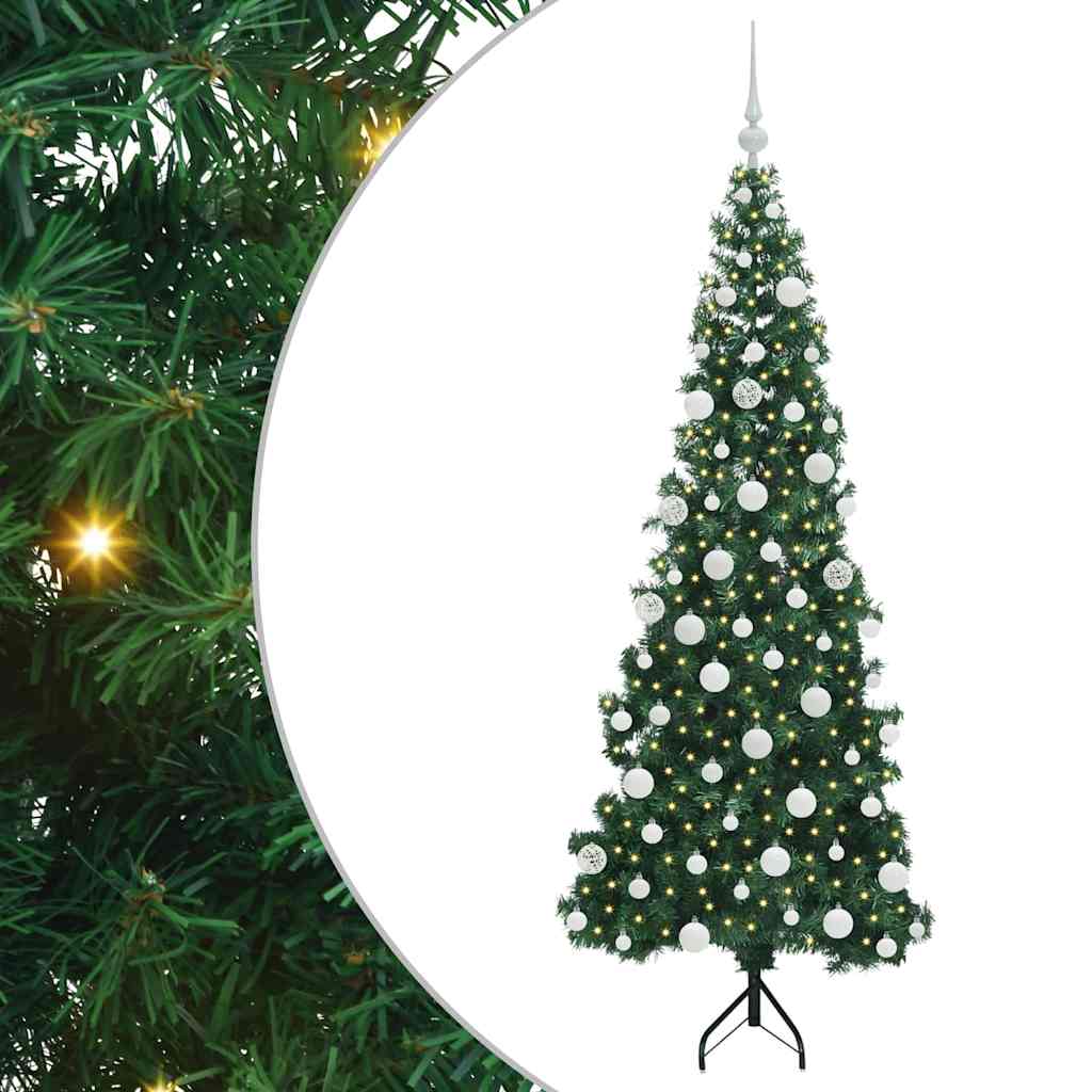 Árvore de Natal artificial de canto Verde 120 cm PVC e Metal