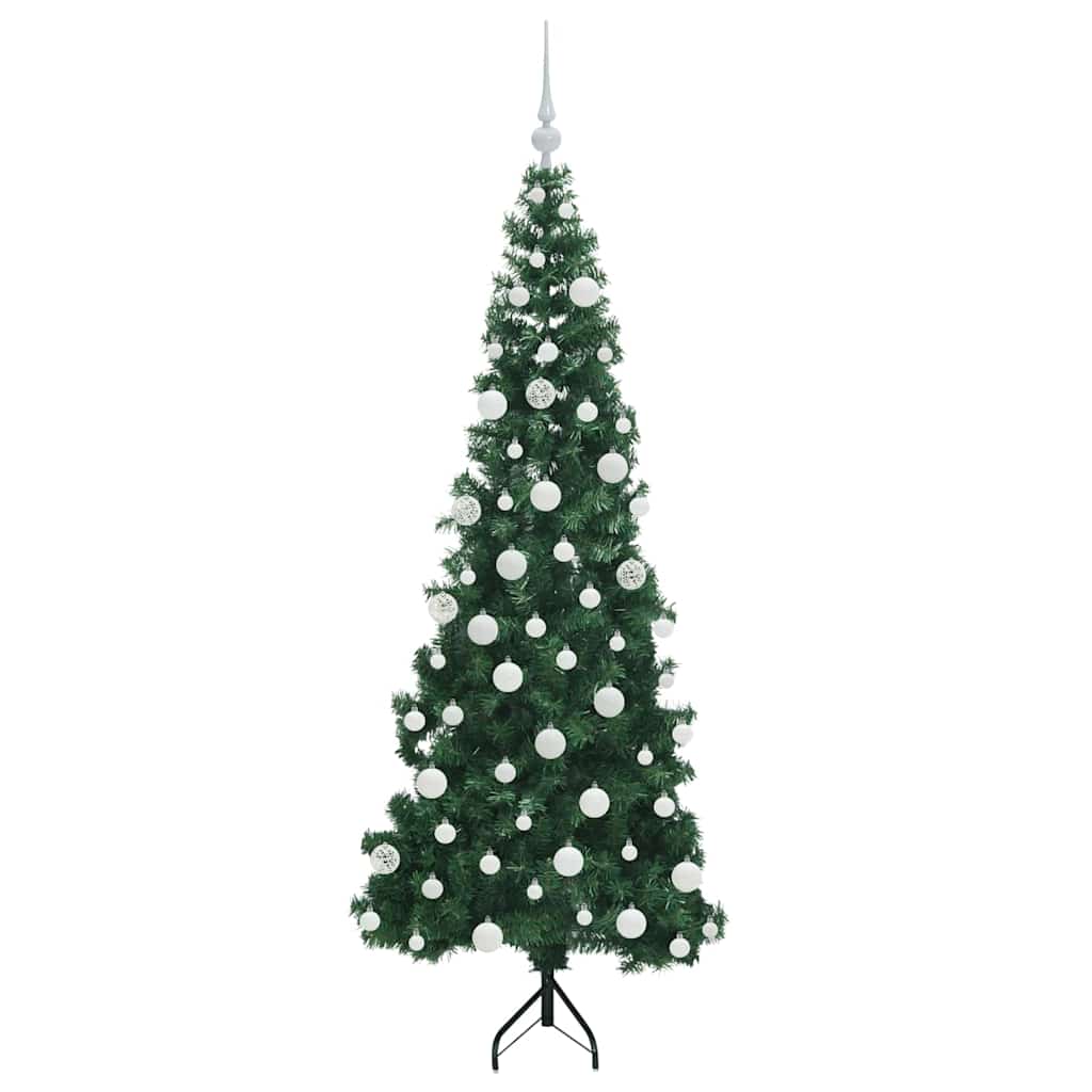 Árvore de Natal artificial de canto Verde 120 cm PVC e Metal