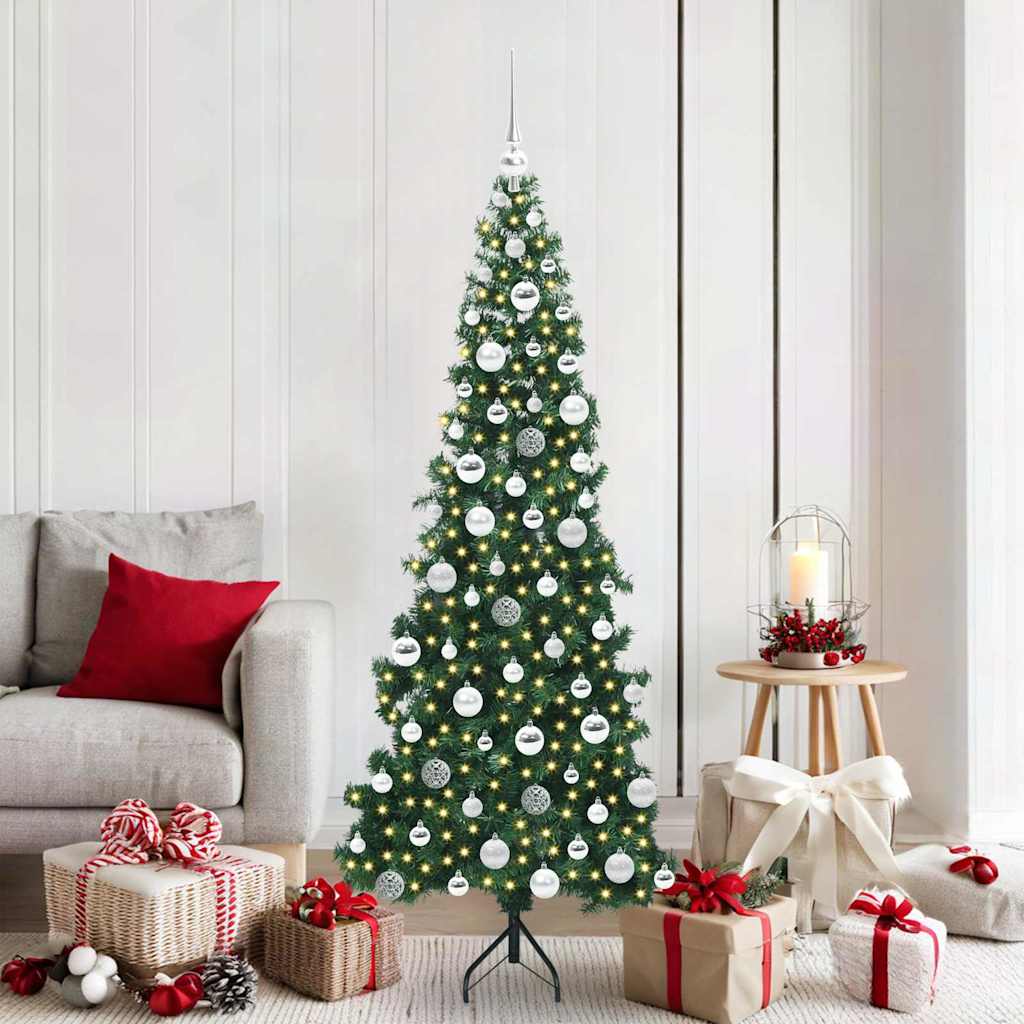 Árvore de Natal artificial de canto Verde 120 cm PVC e Metal