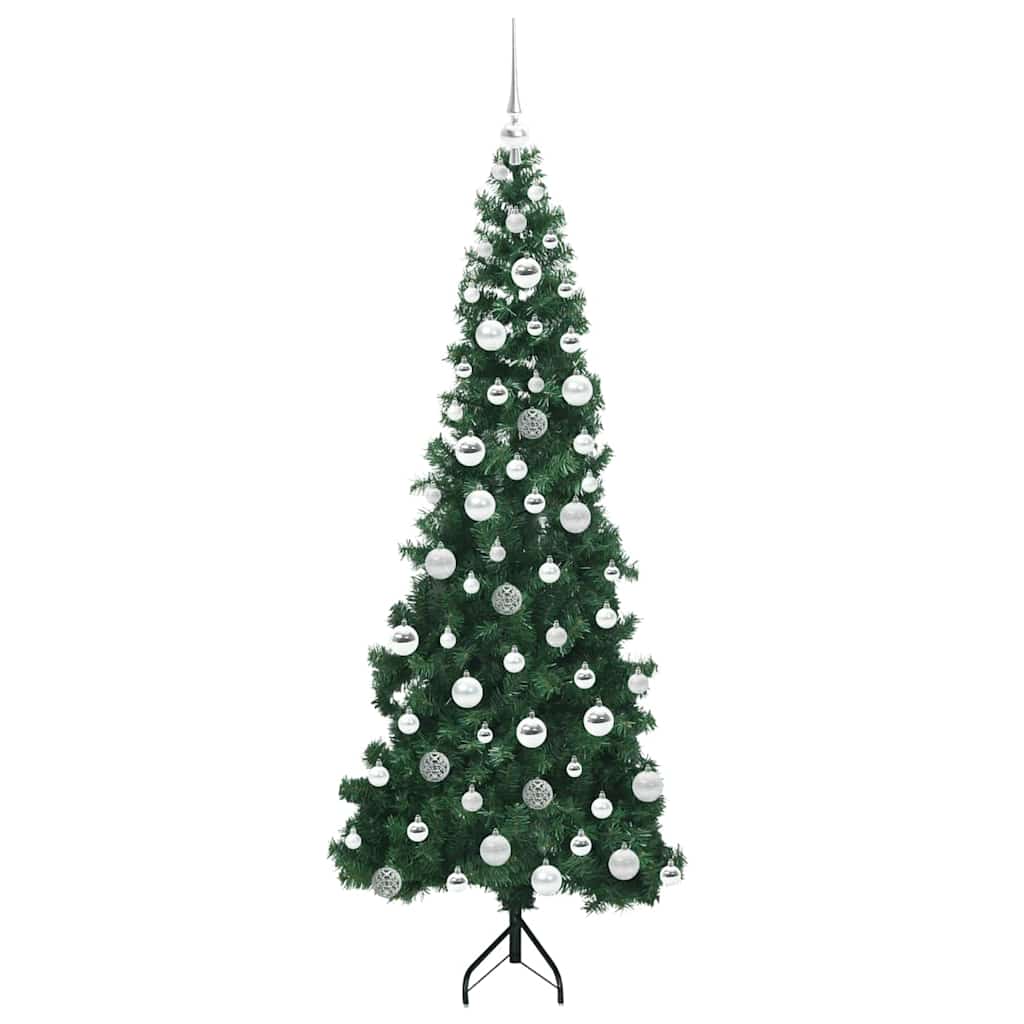 Árvore de Natal artificial de canto Verde 120 cm PVC e Metal