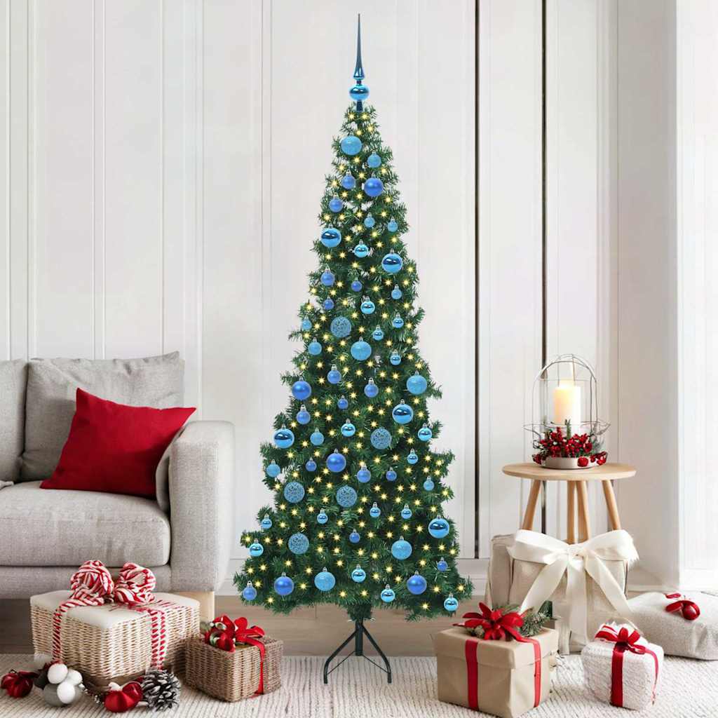 Árvore de Natal artificial de canto Verde 120 cm PVC e Metal
