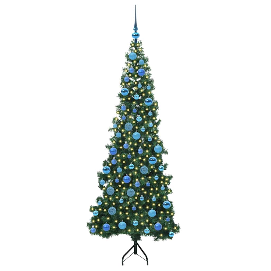 Árvore de Natal artificial de canto Verde 120 cm PVC e Metal