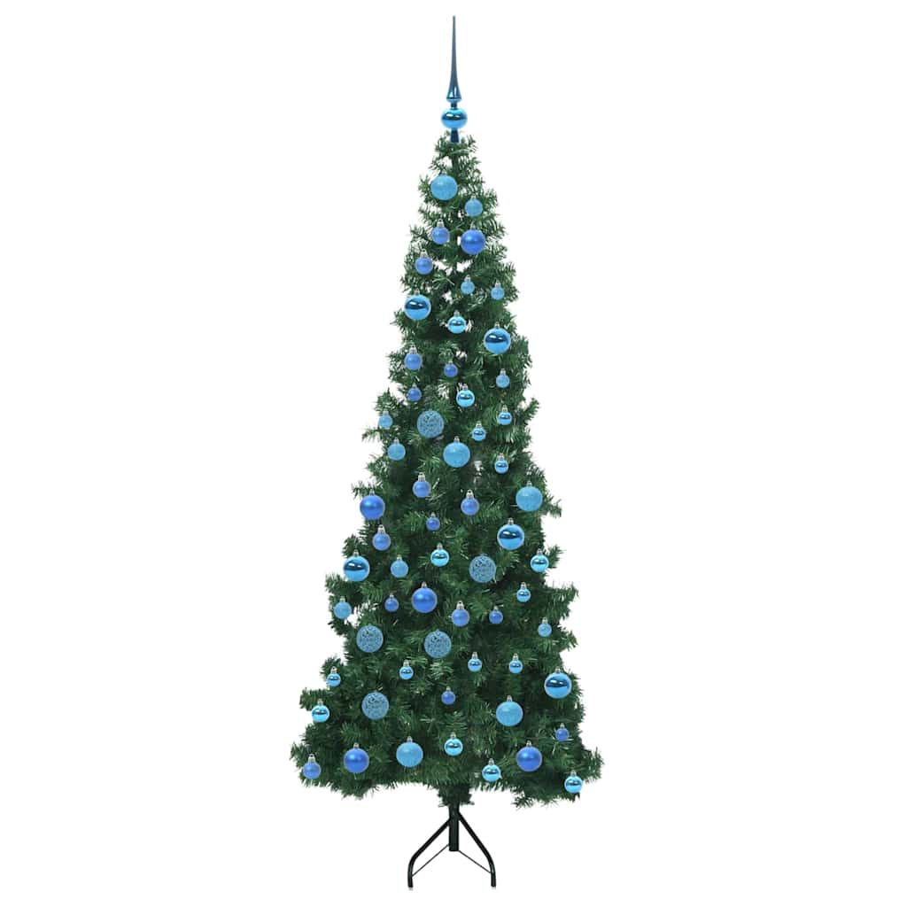 Árvore de Natal artificial de canto Verde 120 cm PVC e Metal