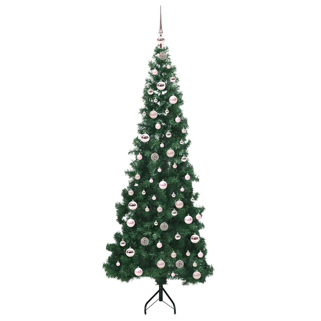 Árvore de Natal artificial de canto Verde 120 cm PVC e Metal